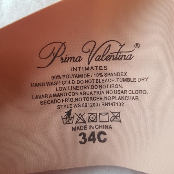 Prima Valentina Padded Bra, Sz 34C - Picture 6 of 8